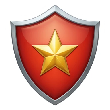 a shiny shield with the USSR flag inside sticker