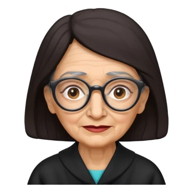 old woman arabic type dark hair glasses sticker