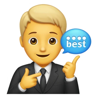 a smili saying in a text buble "get admin by me  is the best" sticker