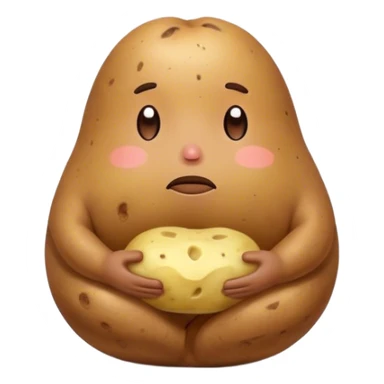 meditating potater  sticker