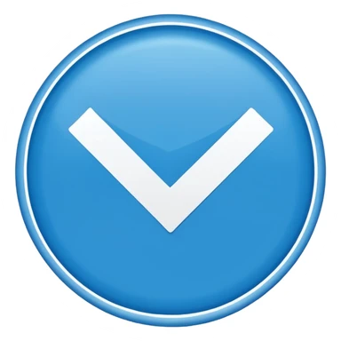 Mavi yuvarlağın içinde beyaz tik sticker