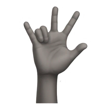 Hand doing an L sticker