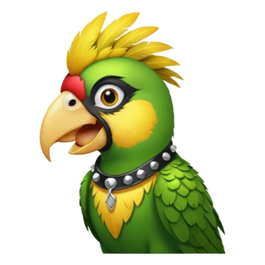 punk parrot vocalist singing sticker