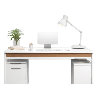 minimalist-clean-work-desk-with-white-wood-colorway-front-view sticker