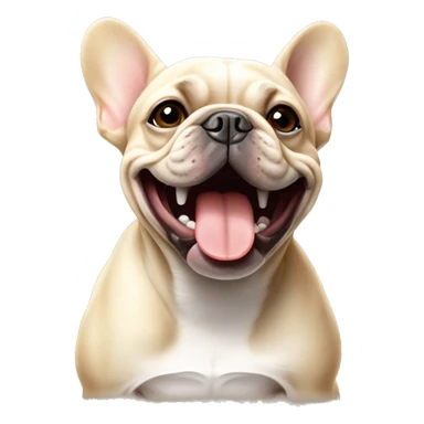 Beige happy French bulldog sticker