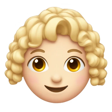 Smiling emoji face with blush and cute lashes  sticker