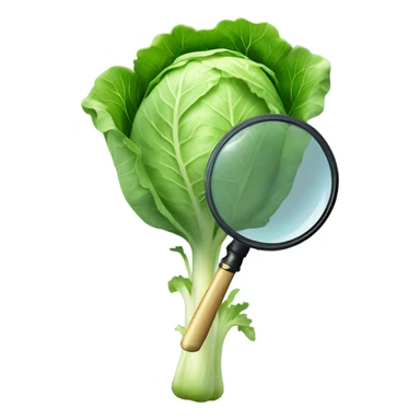 cabbage hold magnifying glass sticker