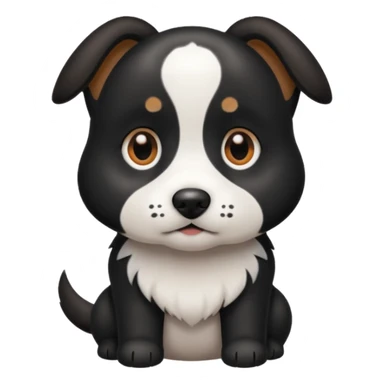 black and white dog spotted sticker