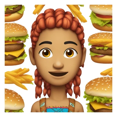 indigena con hamburguesa sticker