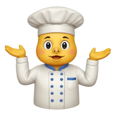 Una gallina con ropa de chef haciendo una cara de decepcion sticker