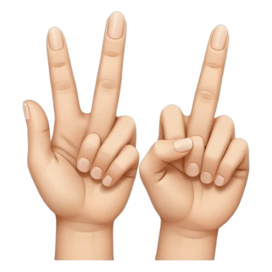 Fais-moi demain coller les unes à côté des autres. La première main gauche le pouce, l’index, majeur sont levé alors que l’annulaire et auriculaire sont repliés. Reproduit la même chose pour la main droite. sticker