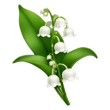 Lily of the valley flower sticker