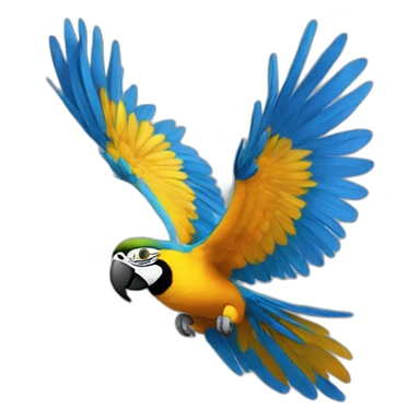Blue And Gold Macaw Flying sticker