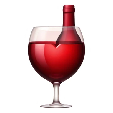 Wine red heart emoji sticker