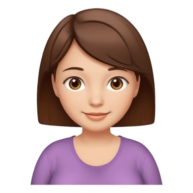 a girl with brown eyes, brown short hair pregnant sticker