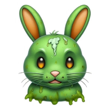 Green Bunny Rotten sticker