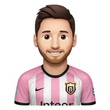 Lionel Messi in Inter Miami shirt sticker