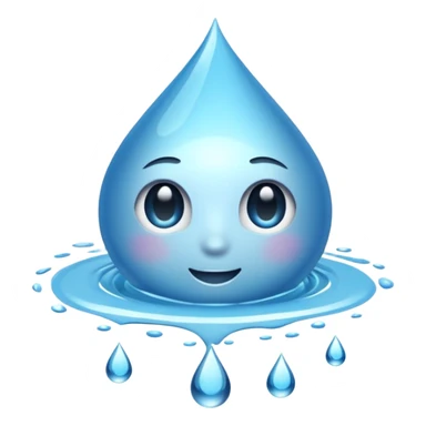 water drain with water drops sticker