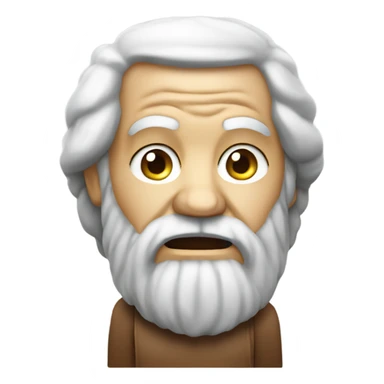 Socrates trying to use an iphone sticker
