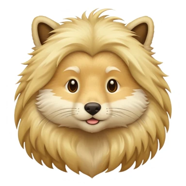 animal with long blonde hair sticker