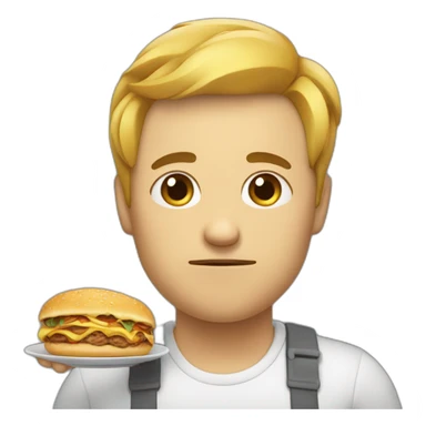 person full from eating too much food/person that ate too much sticker