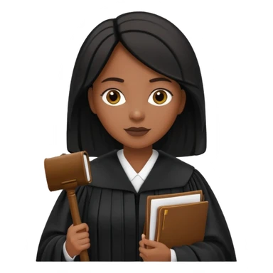 YARGIÇ KADIN ELİNDE DOSYA VAR,YARGIÇ KIYAFETİ GİYİNB ZENCİ OLSUN sticker