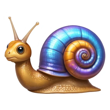 shiny snail sticker