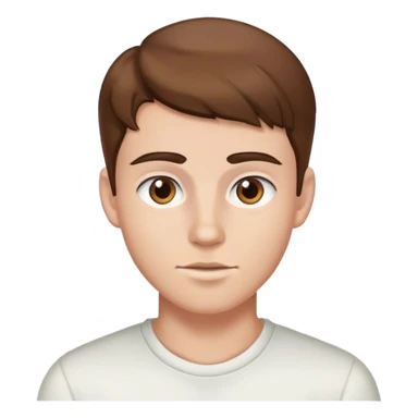 white frat boy brown hair brown eyes sticker