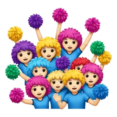 cheering poms sticker