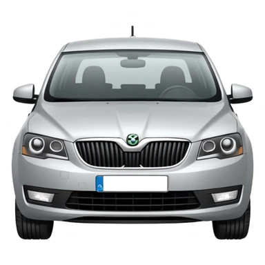 Stříbrné Auto škoda octavia sticker