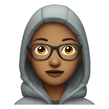 Woman with glasses who is cold sticker