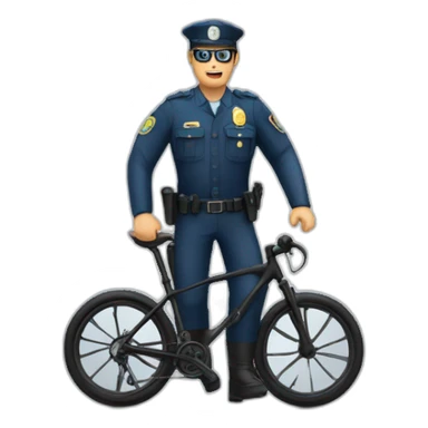 Un policier sur un vtt sticker