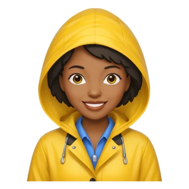 Raincoat Pedestrian black woman sticker