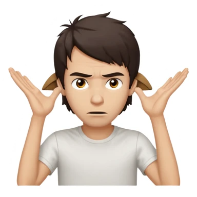 Молодой человек с внешностью темно-каштановых волос средней длины, нерасчесанные, закрывающих лоб и уши. • Большие карие глаза со слегка злым взглядом. • Светлая кожа, полные губы, выражение лица нейтральное,. • Одет в светлую футболку (белую) с надписью UNTERWENS sticker