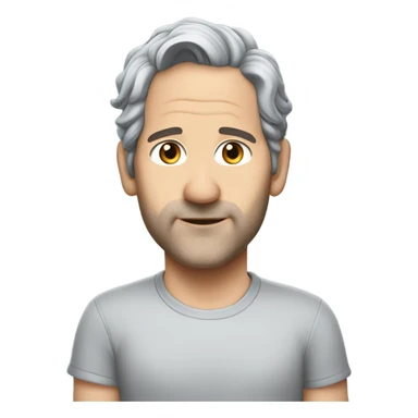 Paul Rudd wearing t-shirt grey hair  sticker