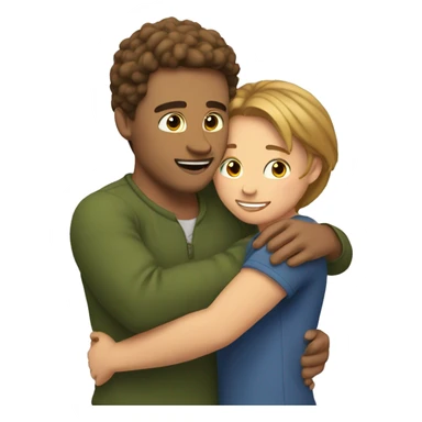 Me hugging my boyfriend sticker