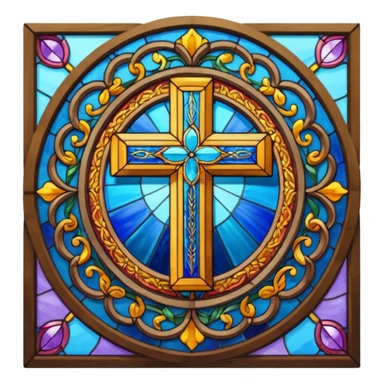 Stained glass bible sticker