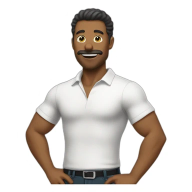 homme qui fait un dabe sticker