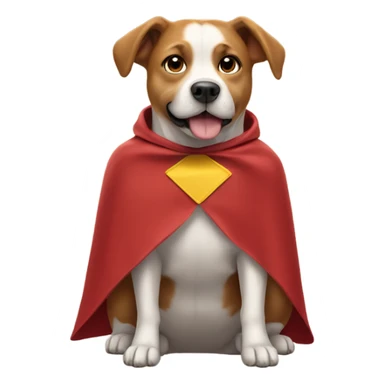 Dog wearing a cape  sticker