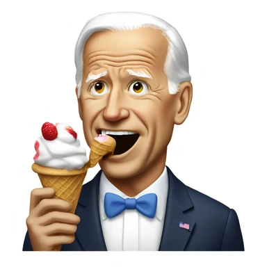 Joe Biden eating ice cream  sticker