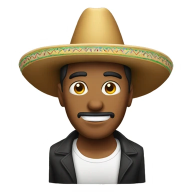 man wearing a sombrero sticker