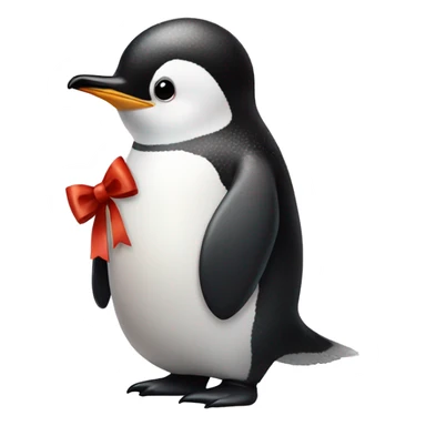 Penguin With a bow￼ sticker