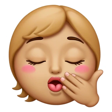 Sleepy emoji blowing a kiss  sticker