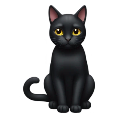 black cat shows dislike sticker