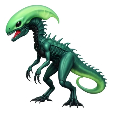 Shiny Glowing Bioluminescent Translucent Luminescent ET-Venom-Xenomorph-Amaura-Aurora-Gible-Purloin-Pokémon (full body) sticker