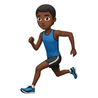 make a short latino runner in black outfit sticker