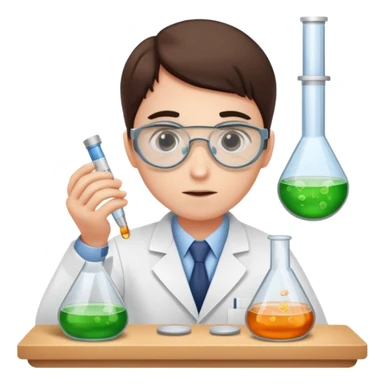 laboratory researcher analyzing dish. sticker