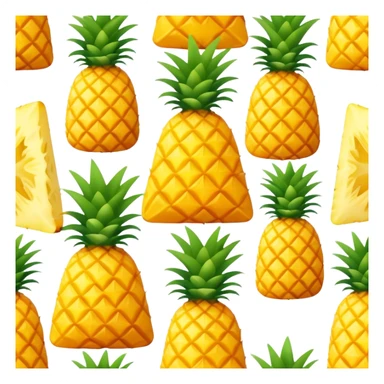 A piece of a pineapple triangle sticker