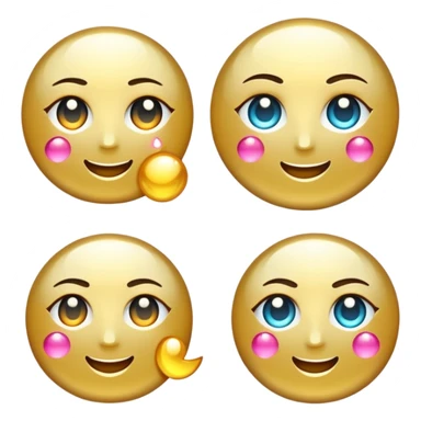 sparkling wink and blink symbols, no face sticker