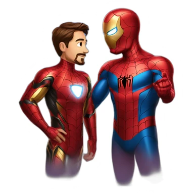 Spider-man talk with Iron man sticker